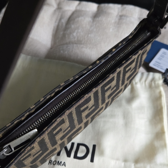 Fendi Zucca FF Pochette Shoulder Bag - Picture 6 of 16